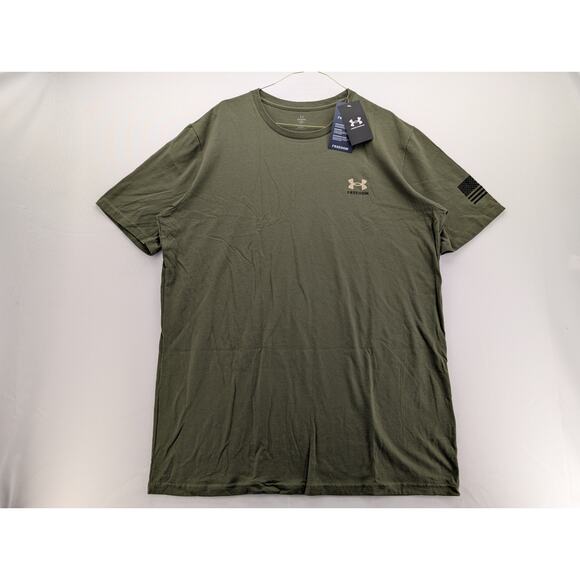 NWT Under Armour Men's UA Freedom Flag T-Shirt in Marine OD Green size XL - Picture 3 of 8
